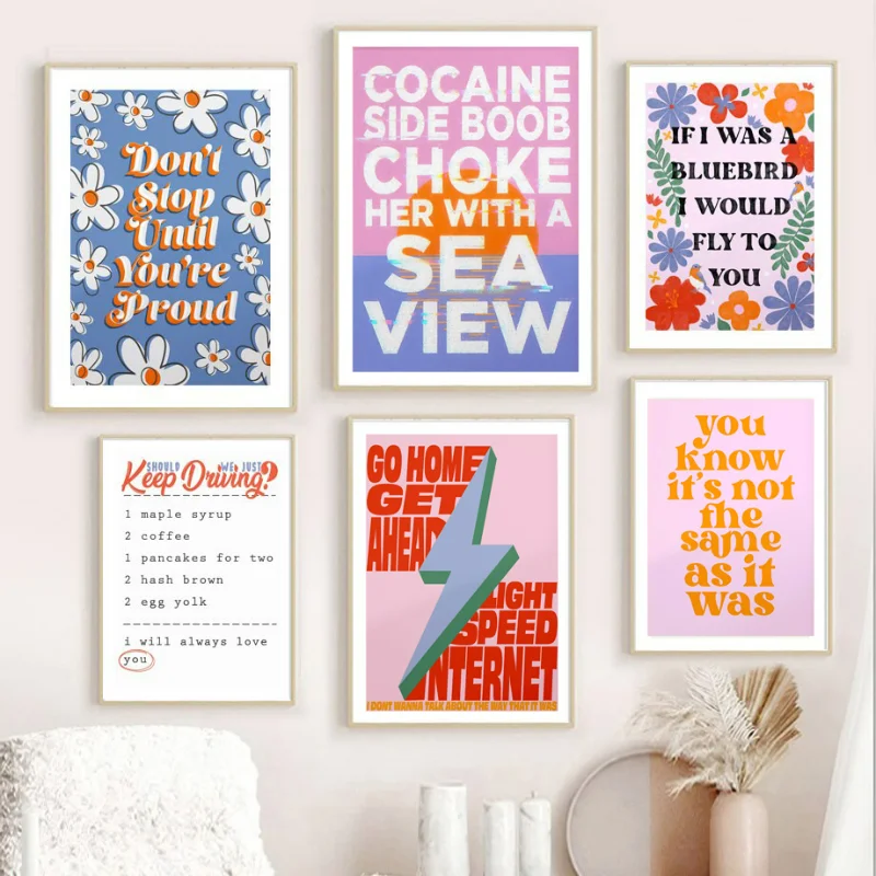 هاريس أنماط كلمات المشارك ضوء النهار غرامة خط الألبوم قماش اللوحة الحديثة الموسيقى المغني جدار الفن يطبع صور للمنزل ديكور