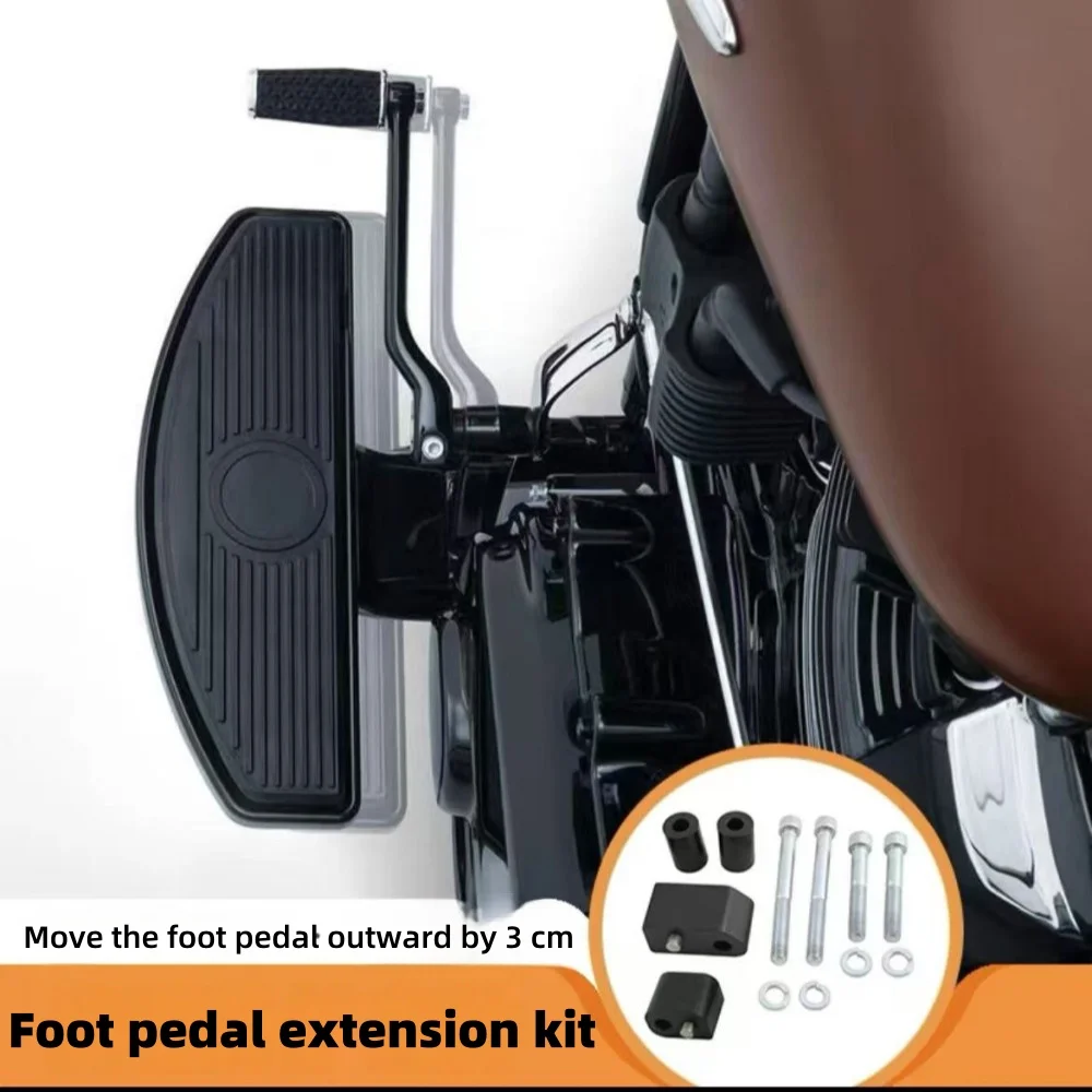 

Kit d'entretoise d'extension de plancher avant de moto 1-1/4 pouces, noir pour Harley Touring Road King Street Electra Glide 09-