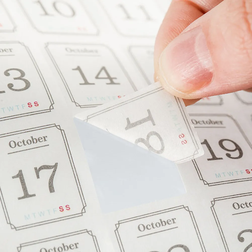 

2pcs Household Planner Stickers Multi-Function Book Tabs Diy Calendar Labels For Scrapbook Journal Office School Stationery