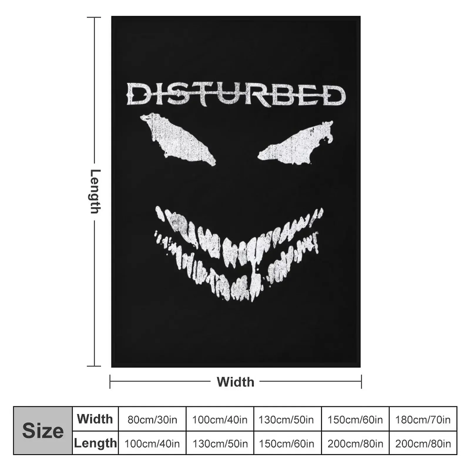 Power of 'Disturbed Throw Blanket valentine gift ideas for winter Heavy funny gift Beach Vintage Blankets