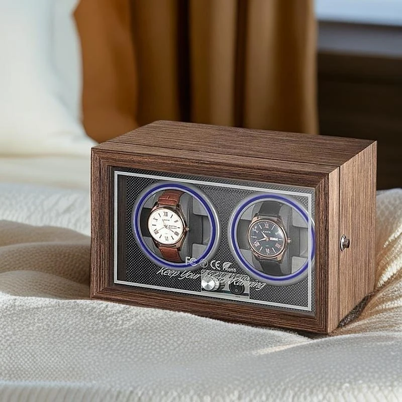 New High-End Luxury Wooden Watch Box Winder For Rolex Automatic Watches Box Jewelry Display Collector Storage With Light