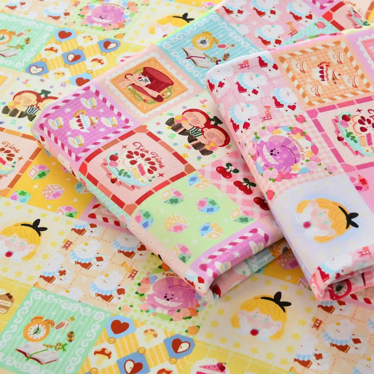 

8 унций мультфильм девушки принт холст ткань для шитья холст сумка подушка занавеска диван скатерть DIY материал