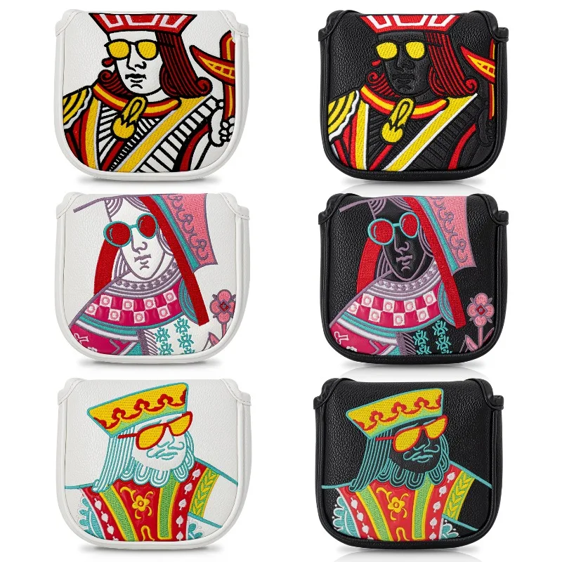 Яркий чехол для головы для гольфа в покерном стиле, аксессуары для гольфа, пыленепроницаемый и прочный материал, обеспечивающий лучшую защиту.