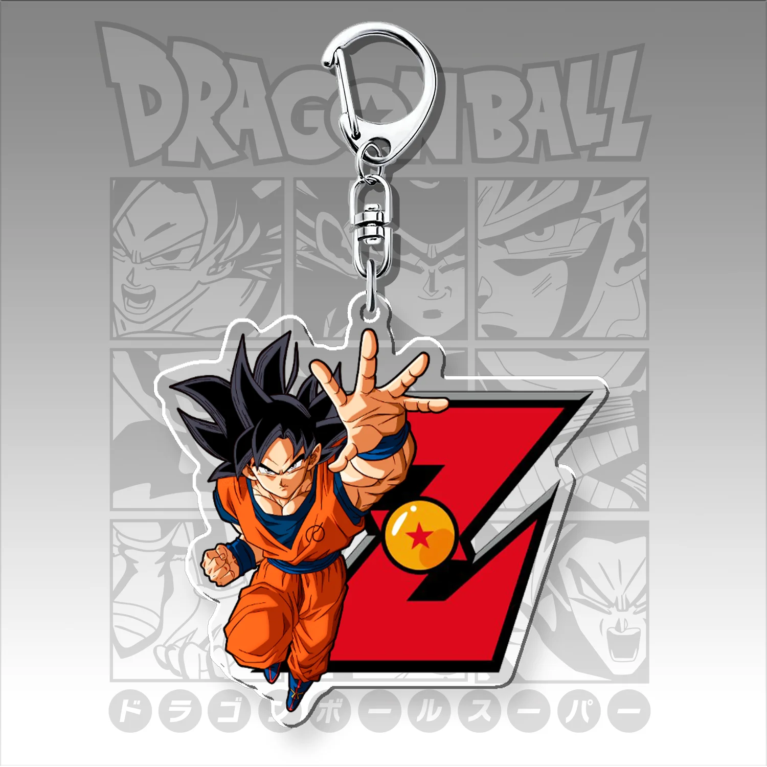 6cm Dragon Ball Z Son Goku Vegeta IV Kame Sennin Acrylic Selfmade Cartoon Anime Keychain Pendant Toy Gift