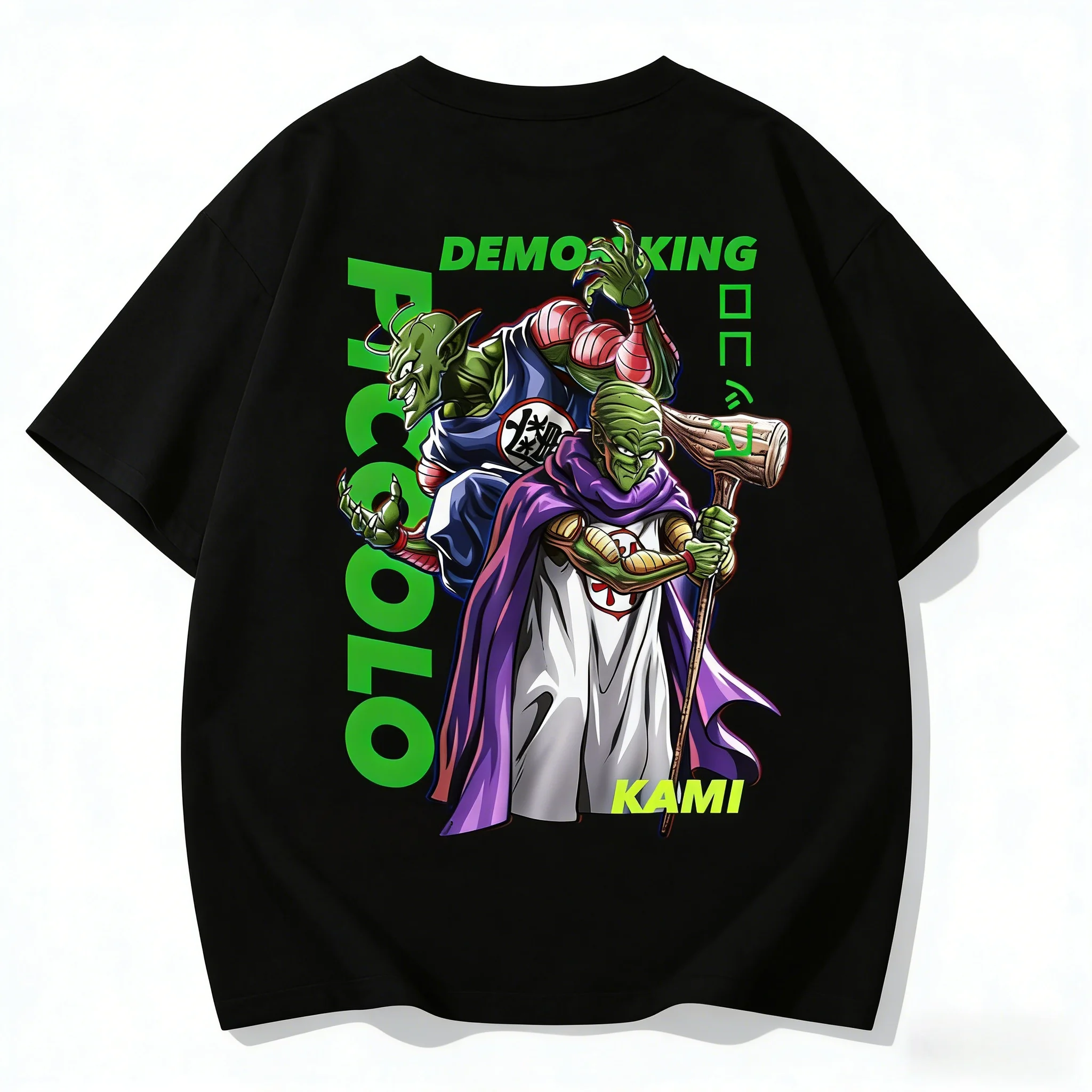 Camiseta de Anime Dragon Ball Piccolo y Kami Demon King, Camiseta Casual de Algodón Suave, Estampado Clásico de Personajes, Talla para Adultos y Niños