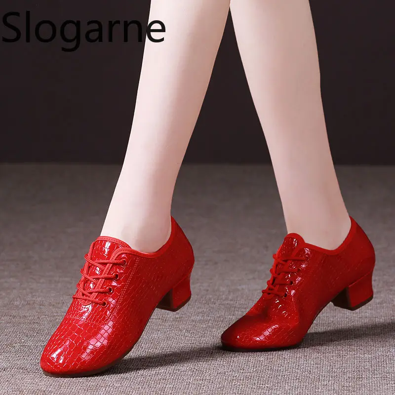 Soft Leather Jazz Latin Shoes Women Stage Show Footwear Girl Outdoor Dance Sport Sneakers Woman Waltz Tango Ballroom Dance Shoes