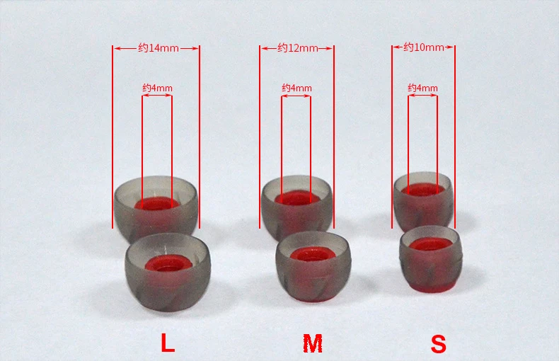 حار NICEHCK الأحمر KZCCA 3 أزواج (6 قطعة) L M S في الأذن نصائح سماعات الأذن دوامة سيليكون سماعات الأذن لمزيد من سماعات KZEarphones العالمية