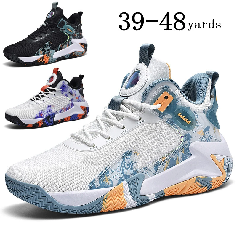 

Size 39-48 Sports Shoes Men Comfortable New Design Basketball Shoes High Cut Tennis Shoes Fashion