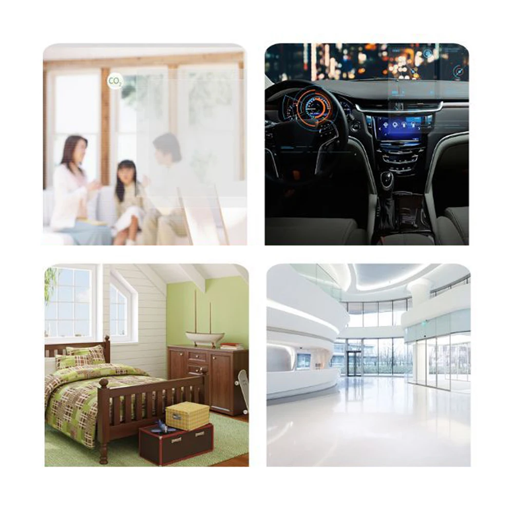 Detector de qualidade do ar para testar pm2.5/pm10/hcho/tvoc/anóxido de carbono/formaldeído 6 em 1 tela lcd multifuncional portátil