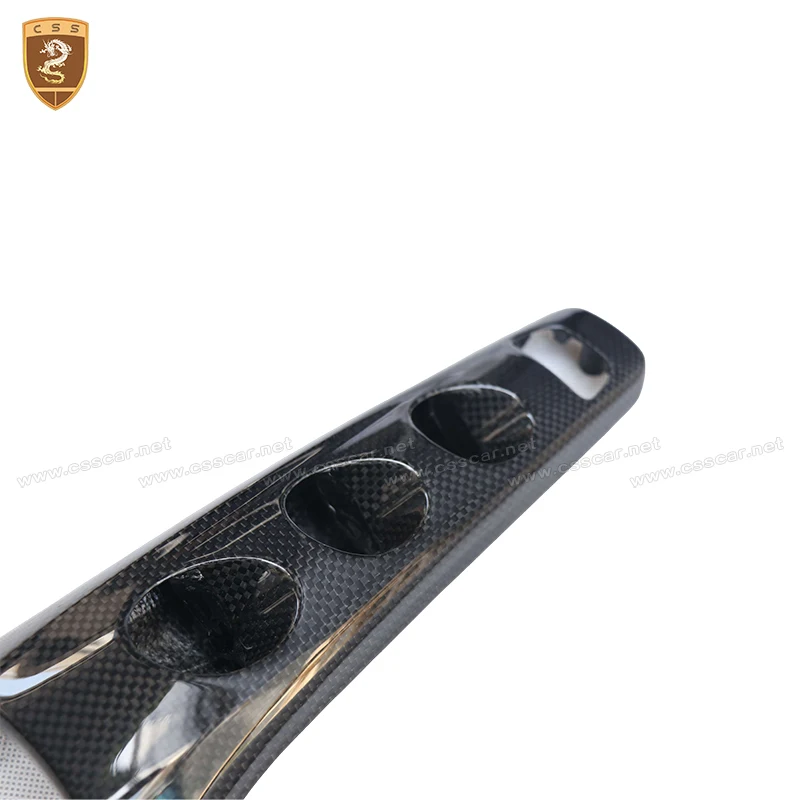 For Ferrari 488 GTB OEM Style Car Central Control Button Switch Panel Cover with Base Dry Carbon Fiber Interior Accessories