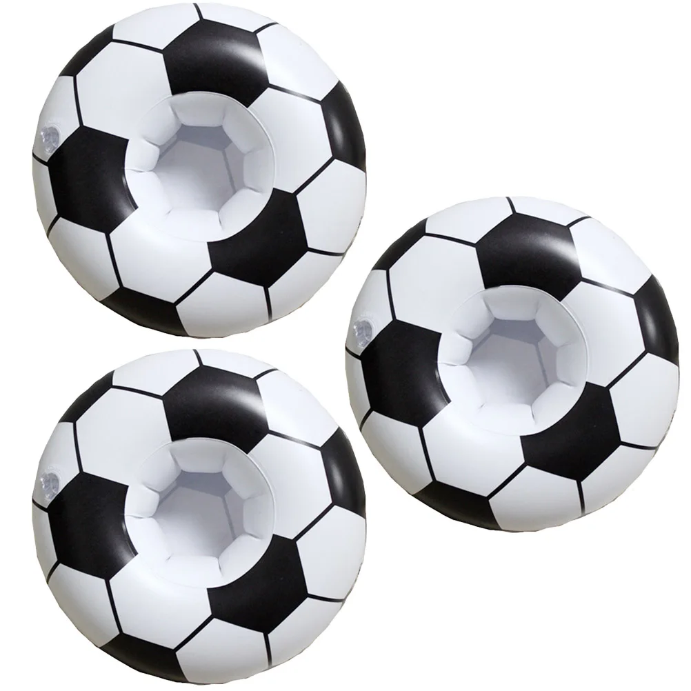 Accessori per bevande galleggianti portabicchieri gonfiabili da 3 pezzi per sport acquatici stabili in materiale PVC per feste in piscina sulla spiaggia