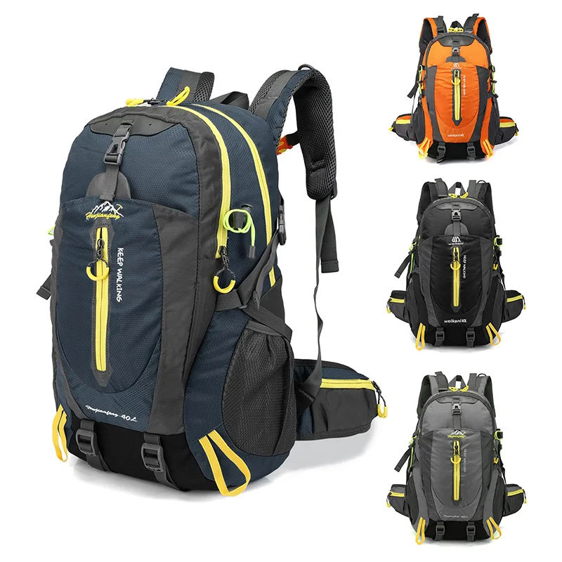 Mochilas de escalada impermeables para hombre y mujer, bolsa de alpinismo, 30L-40L