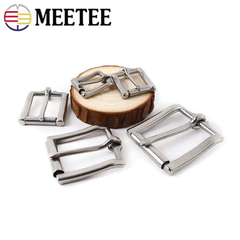 Meetee 1pc/2pcs 17/20/26/34/38mm Stainless Steel Belt Buckle Head Bag Strap Adjust Pin Buckles DIY Luggage Hardware Accessories