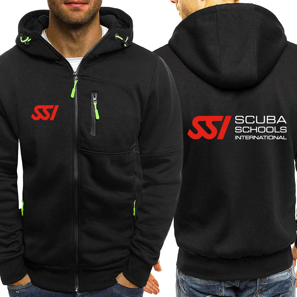 2024 New Scuba Diving Dive SSI Men Printing Autumn Casual Hot Sale Three-color Zipper Hooded Classics Versatile Coat Tops