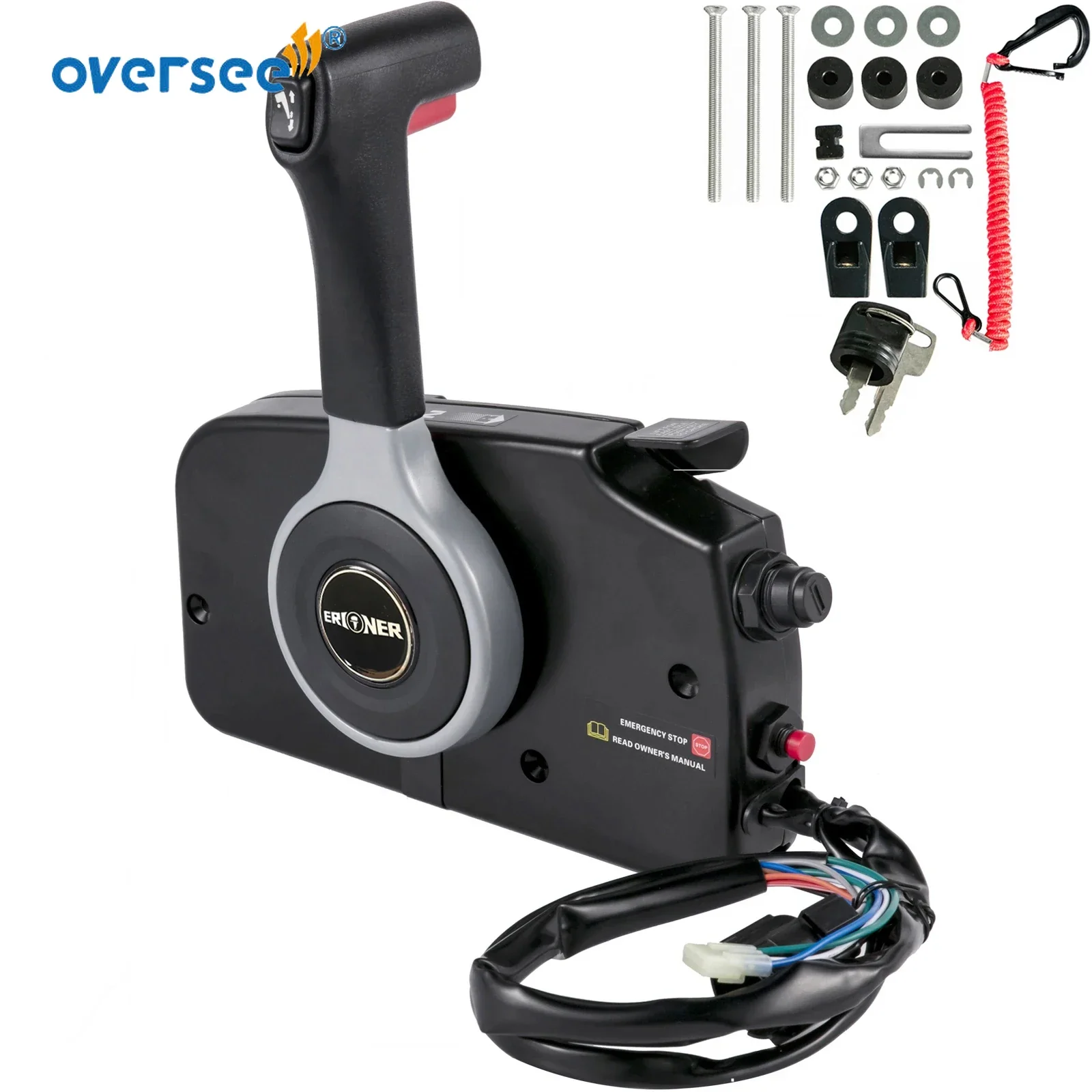 Oversee 67200-93J50 Remote Control Box Push For Suzuki Outboard Motor Single Handle