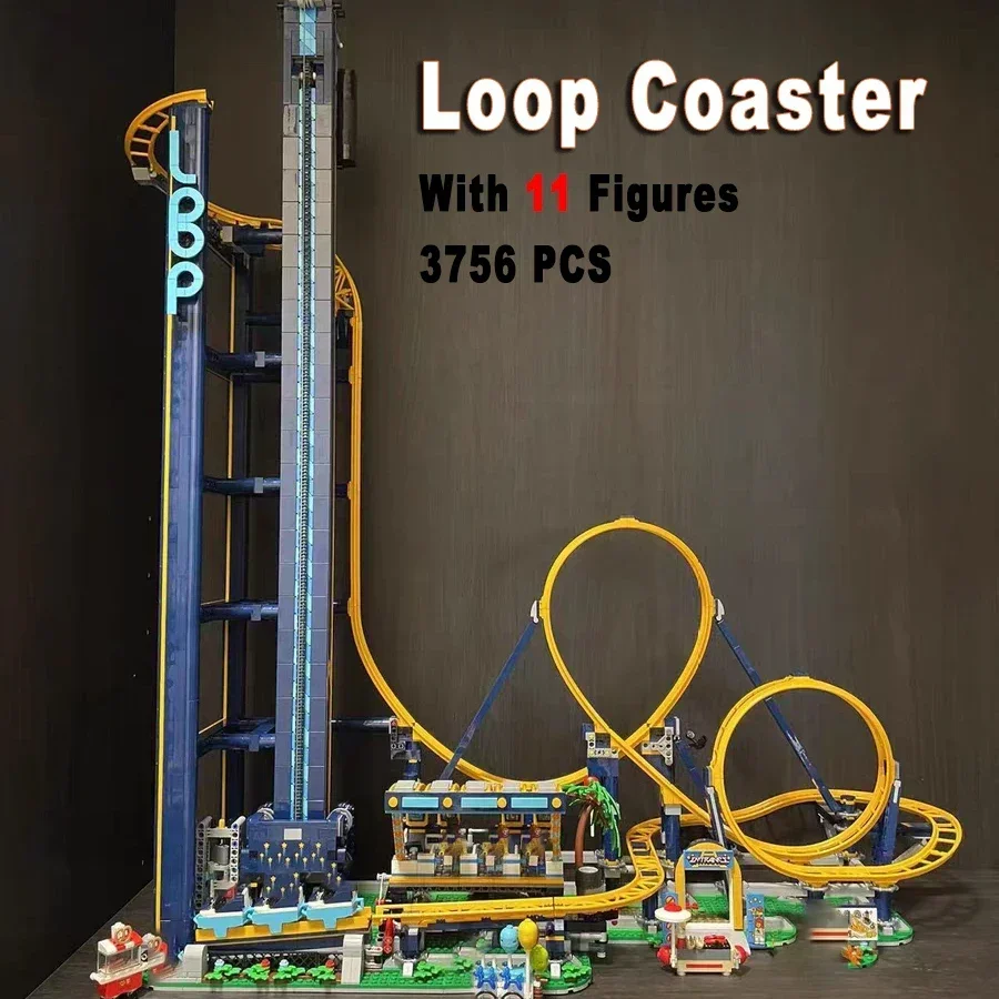 

Led Lights With Motor Loop Coaster Building Blocks Compatible 10303 Kid DIY Model Toys Birthday Christmas Gifts