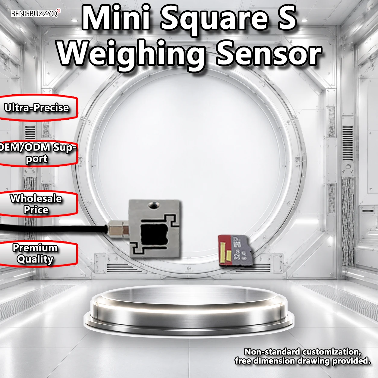 SM2 Micro S Beam Load Cell 5-50kg High Accuracy ±0.1%FS Force Sensor for Tension/Compression Measurement
