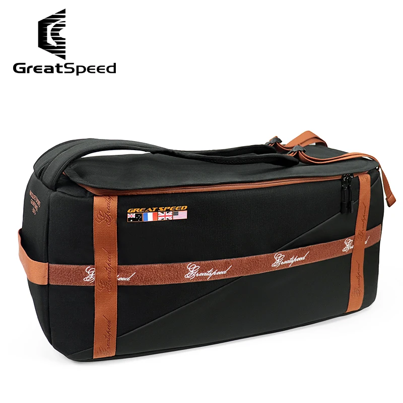 Great Speed New Tournament Design Tennis Backpack PU Large Racquet Bag Max 12pcs Rackets Badminton Bag for Training Equipment