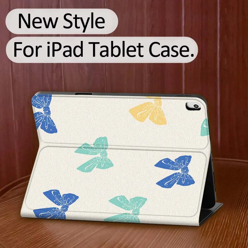 

Bow Retro Elegant Pattern Case For iPad Pro 10th 11th 5th 6th 7 8 9 2 gen 11 13 M4 M5 10.2 9.7 12.9 10.5 10.9 Inch Tablet