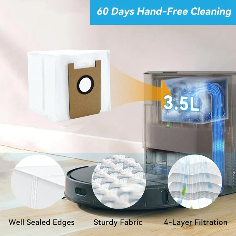 B58B-Replacement Accessories For Airrobo T20+ Robot Vacuum Cleaner Parts Main Side Brushes HEPA Filters Dust Bags Mop Pads