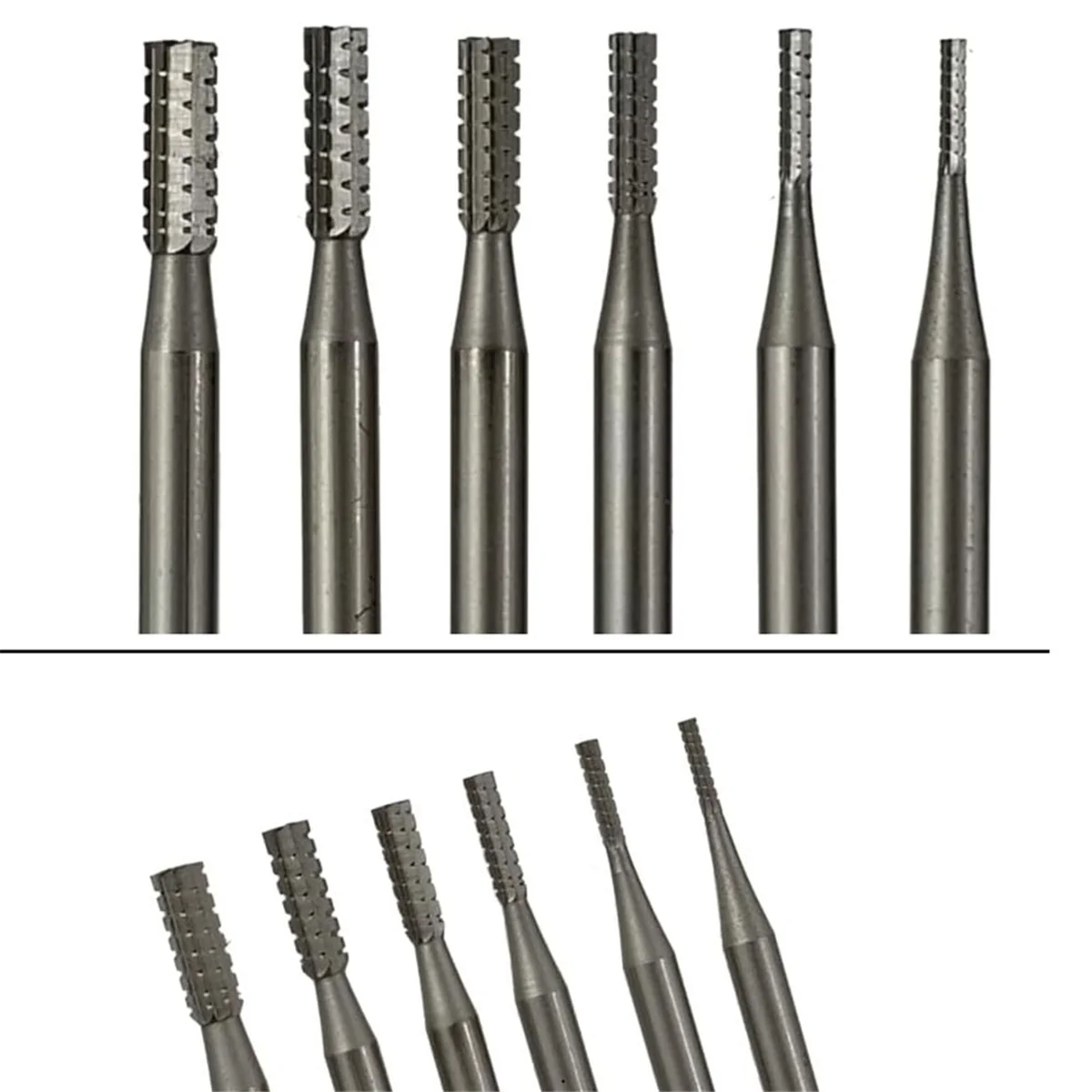 New 6Pcs Cylinder Shape Jewelry Burr - 3/32Inch Shank Cylindrical Cross-Cut Burs Lapidary Setting Tools