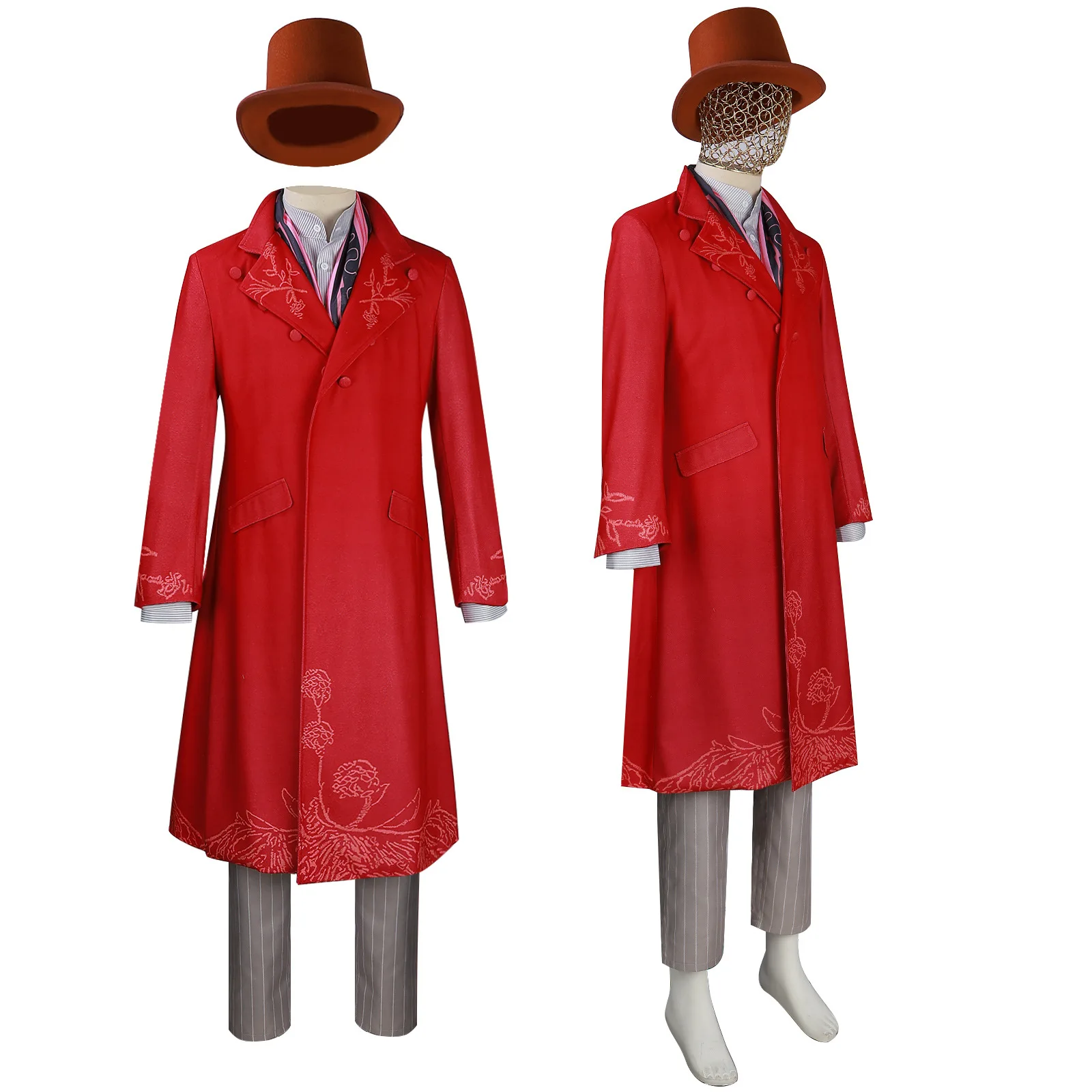 Disfraz de Willy Wonka, Traje de Cosplay de Chalamet, Ropa de la Película Chocolate Wonk Factory, Disfraz de Halloween para Hombre
