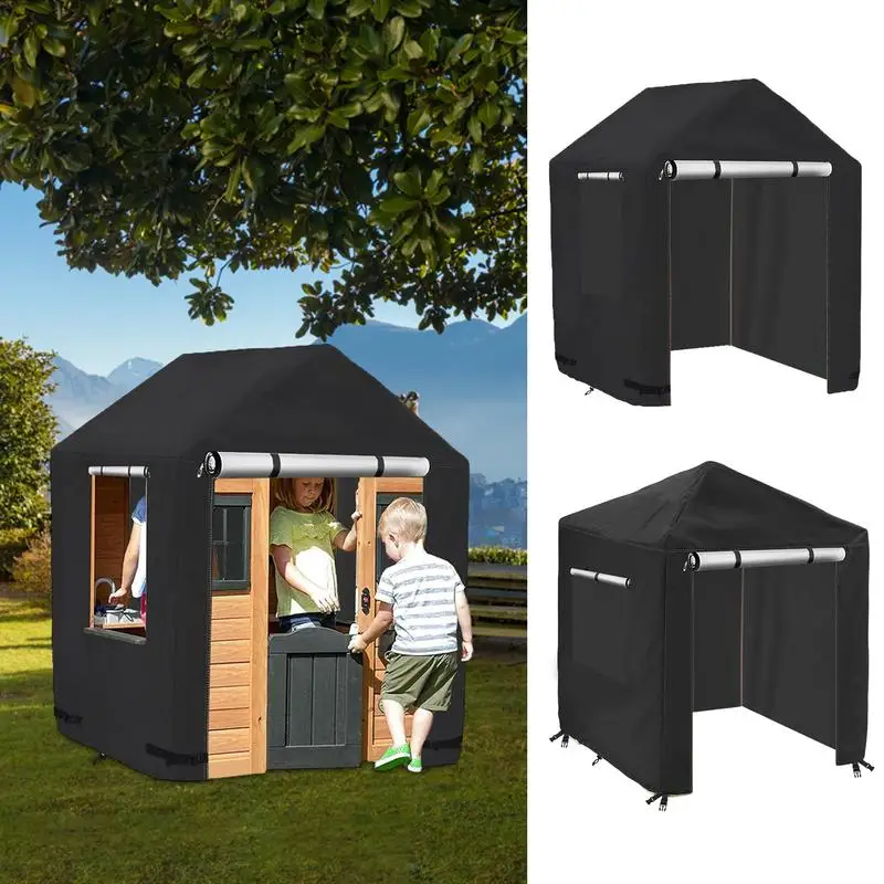 Outdoor Playhouse Cover Waterproof And Windproof Cover All-Weather Protector 420D Oxford Fabric Cover For Garden Cottage