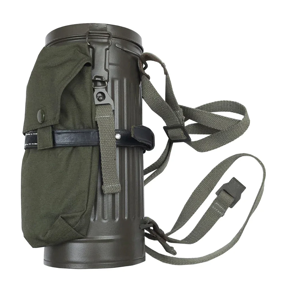 

WW2 German Gas Mask Bag Soldiers' Equipment Combination Equipment Bag Leather Combo-equipped German Gas Mask Bag