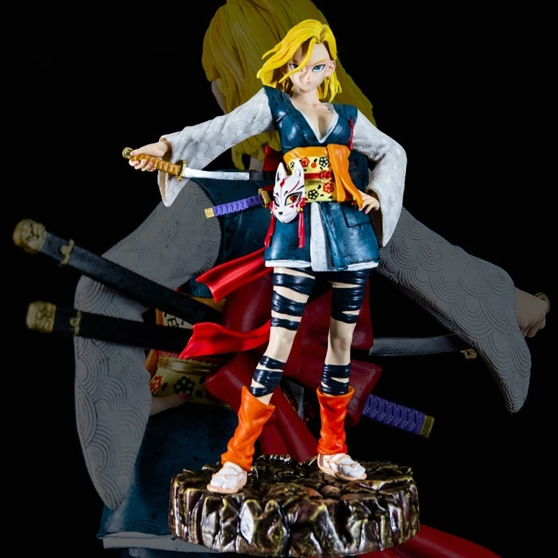 

Bandai Dragon Ball Samurai Series Android 18 GK Action Figure Anime Statue Desktop Collection Ornament For Dragon Ball Fans