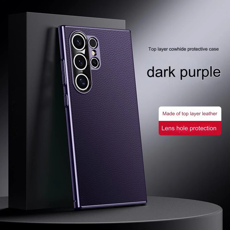 

Чехол-бампер для телефона Samsung Galaxy S24 Plus Ultra Lens Protect Противоударный противоударный кожаный чехол на заднюю панель