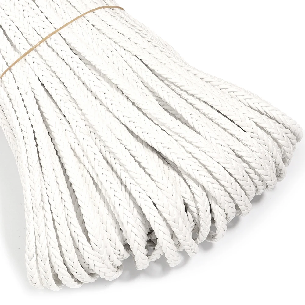 Genuine Cow Leather Braided Thong Cord for DIY Crafts