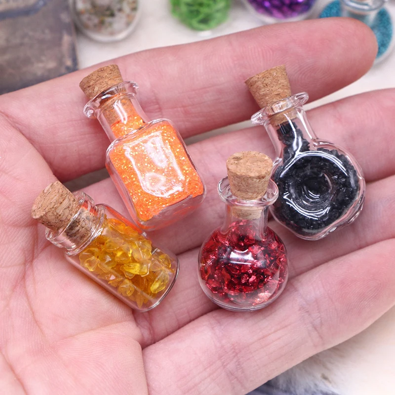 /GJ/1:12 Dollhouse Miniature Simulation Magic Potion Ore Bottle Furniture Home Model Decor Toy Doll House Accessories 1Set