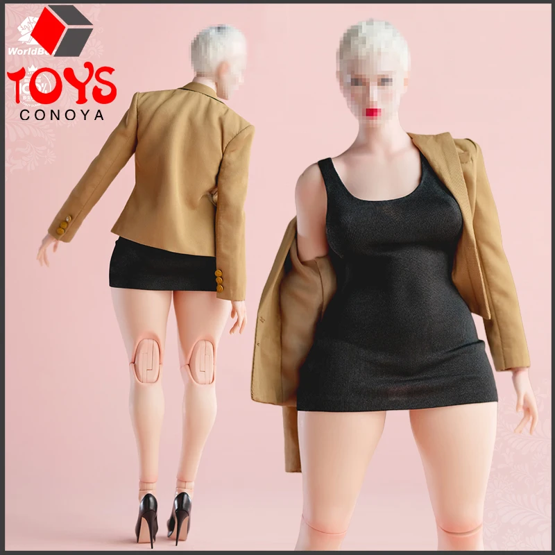 

【2025 Q4】Worldbox CA023 1/6 Plus-size Girl Low Cut Skirt Suit Clothes Model Fit 12" AT218 Female Soldier Action Figure Body