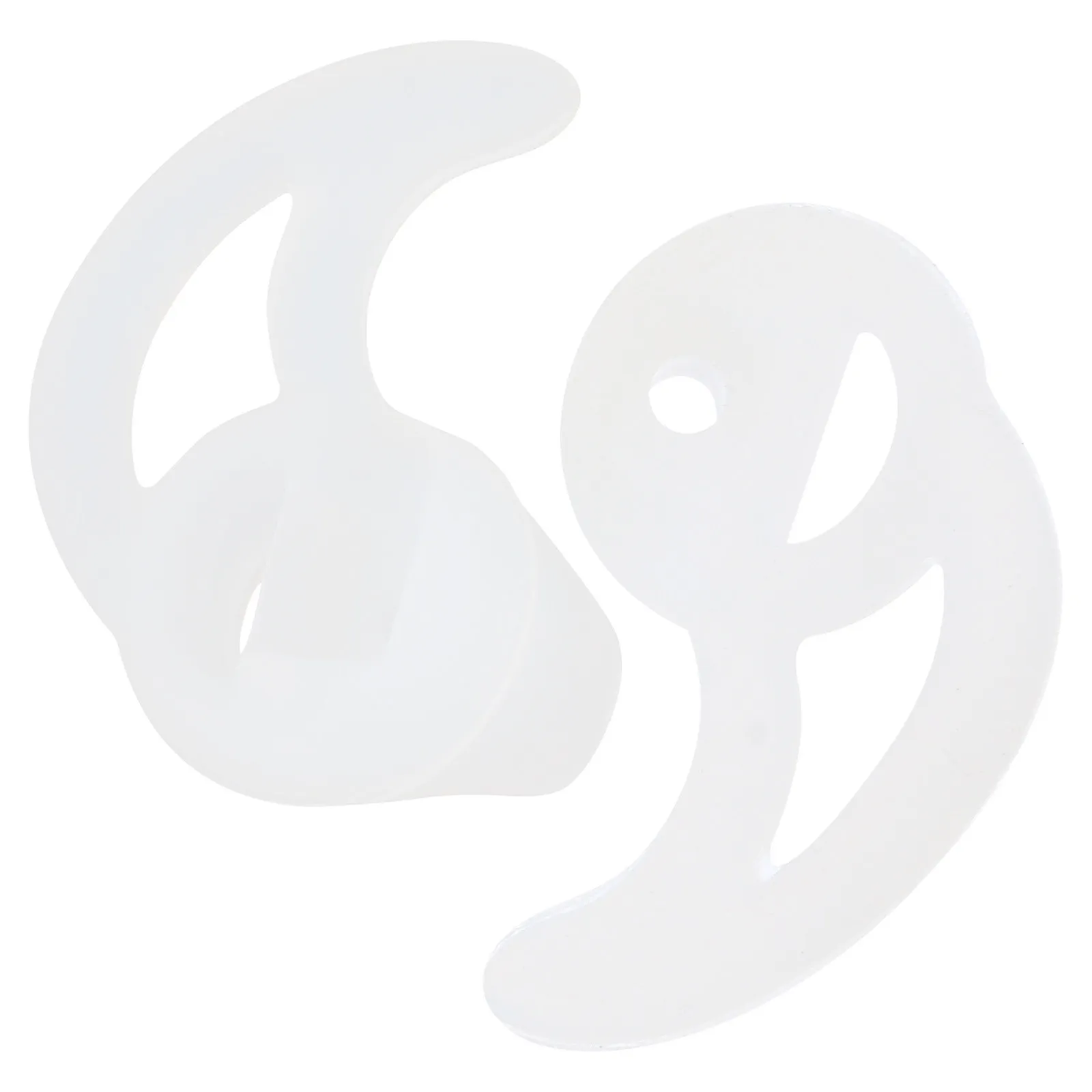 

1Pair Professional Grade Silicone Earbud Tips Fin Ear Insert for Acoustic Coil Tube Earpiece Two Secure Stay Active