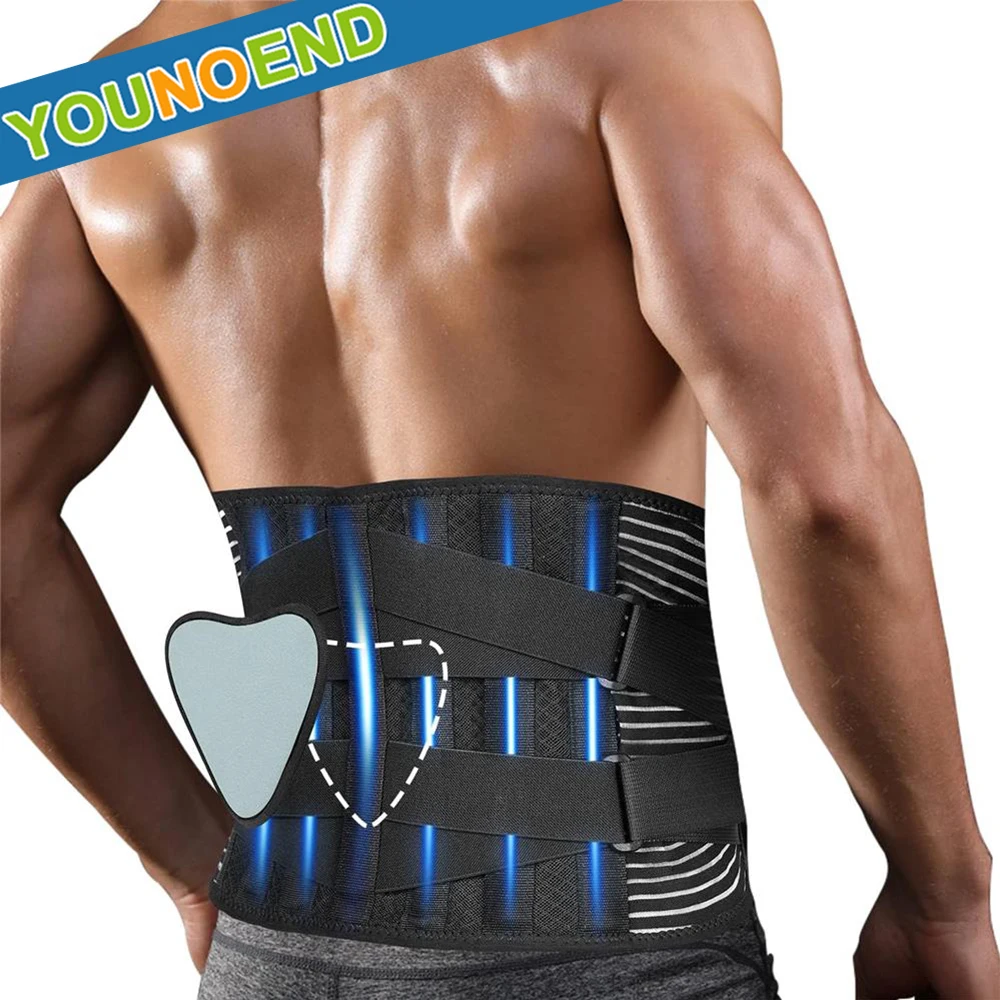 Sports Adjustable Compression Back Support Belt Breathable Lumbar Support with Lumbar Pad - Sciatica,Herniated Disc Pain Relief