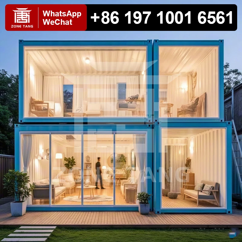 

Manufactured Homes Luxury Modern Outdoor 2 Story Container House Modular Fashion Prefab Houses Frame Steel Structure Low Cost