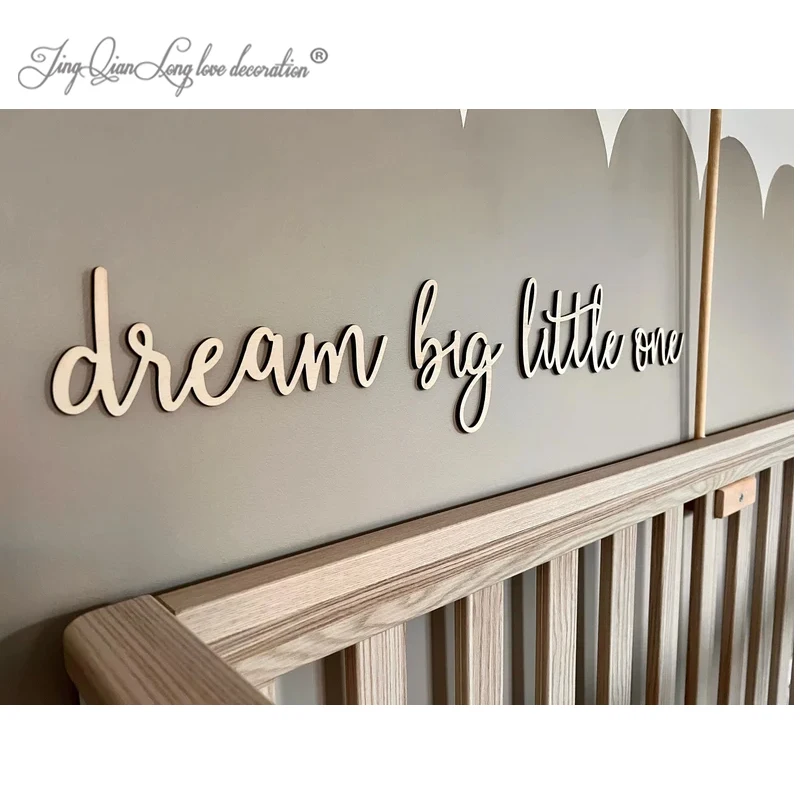 Custom Dream big little one sign - Nursery Decor - Sign for Nursery - Wall Art - Nursery Plaque - Kids Bedroom Sign - Home Deco