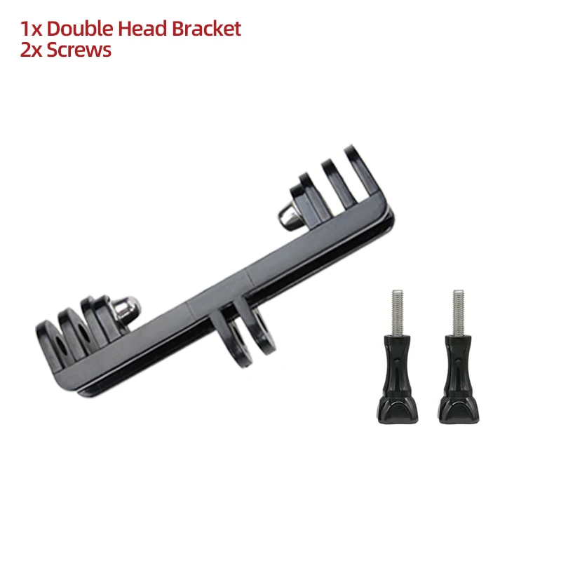 Dual Twin Mount Doppelkopf-Stativadapter für GoPro Hero 13 12 11 10 9 Insta360 SJCAM AKASO DJI OSMO Action-Kamera-Zubehör