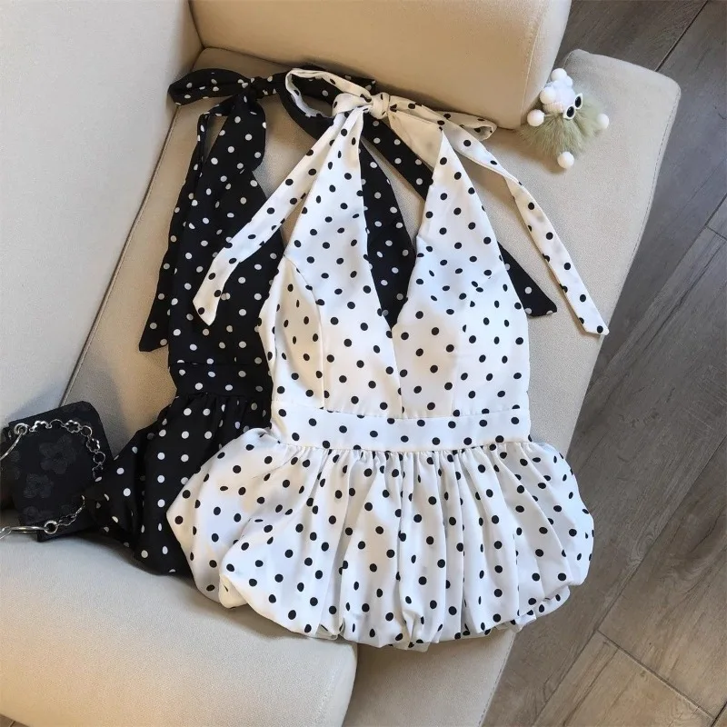 Store Recommendation~ Medela Style Sexy Polka Dot Lotus V-neck Suspender Shirt Women's Simple Commuting Korean Version Camis