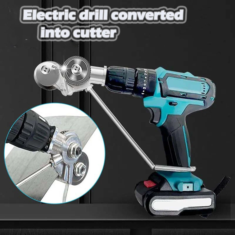 

Electric Drill Convert Shears Plate Cutter Metal Sheet Cutter Tool Free Cutting Tool Nibbler Sheet Metal Cut Electric Scissor