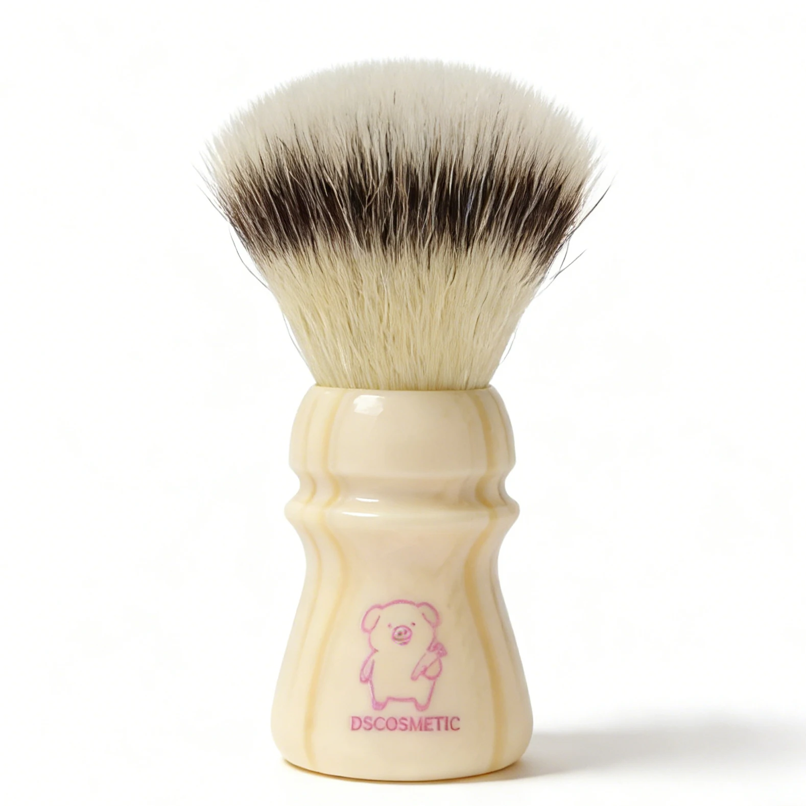 DiShi Pink Piggy CN6 synthetic hair with resin handle for man wet shaving