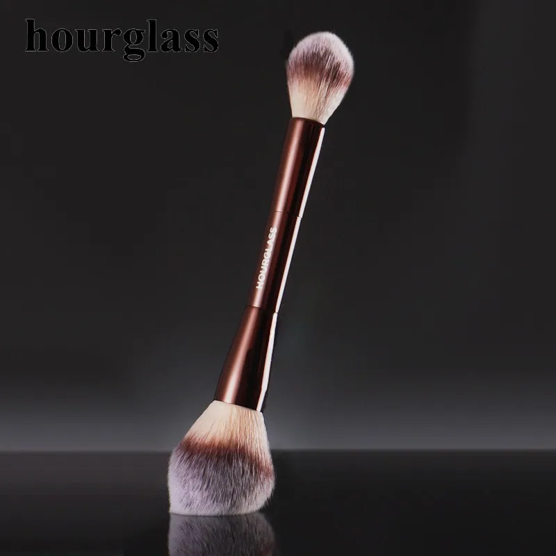 Hourglass Double-ended Makeup Brush Powder Blusher Brush Soft Wool Fiber Strong Grasping Powder Hourglass Brushes Makeup Tools