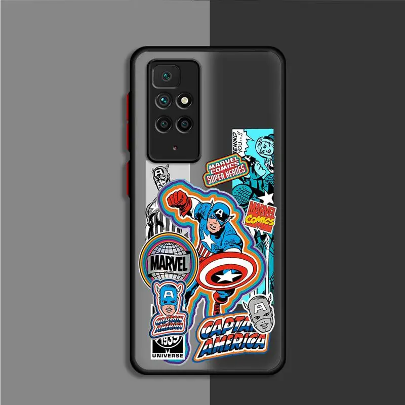 Etui Marvel Spiderman Ironman do Xiaomi Redmi Note 11 13 Pro Plus 10 12 9S 12S 12C 9 8 K40 10C A1 8T 13C Funda Phone Cover