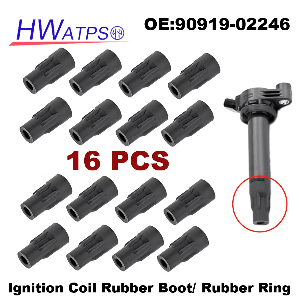 8/12/16 Pcs For Toyota Camry Solara Lexus ES330 RX330 RX400h RX350 Ignition Coil Rubber Boot Ring 90919-02246 90919-02212 5C1442