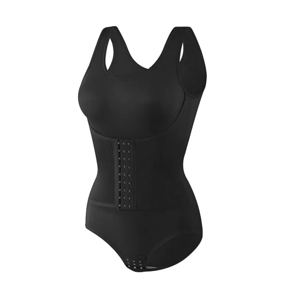 

Multi-rows Hook Woman Bodysuit Shapewear Tummy Control Seamless Womens' Waist Trainer Round Neck High Compression