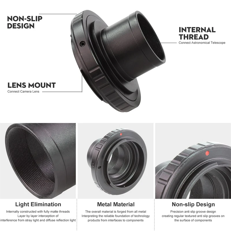 Datyson Telescope Camera Shooting Adapter T2 Ring