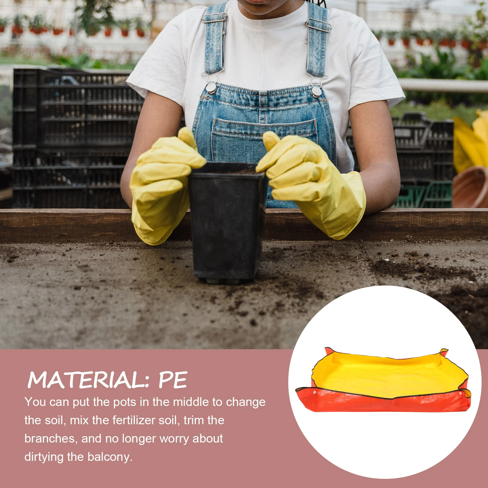 

Gardening Mat Foldable Flower Pot Tool Cushion Durable Multi purpose Pad Floor Cloth Operating Waterproof Home Use Gardening