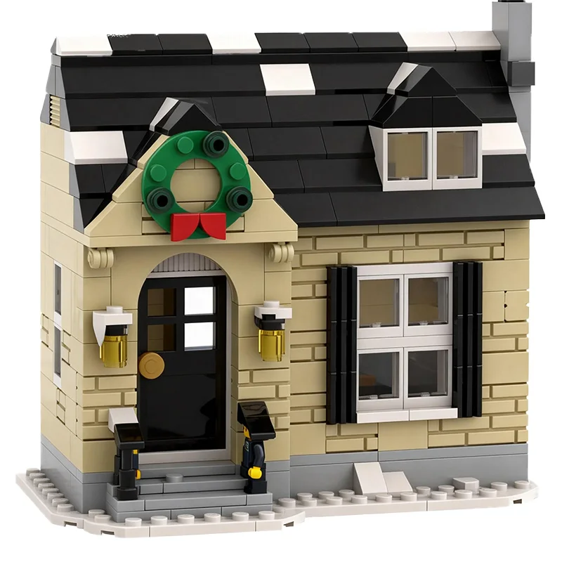 377 PCS City Engineering W09 - Winter House 2 MOC Aanpasbare modulaire bouwsteentechnologie Educatief doe-het-zelf vakantiespeelgoedcadeaus