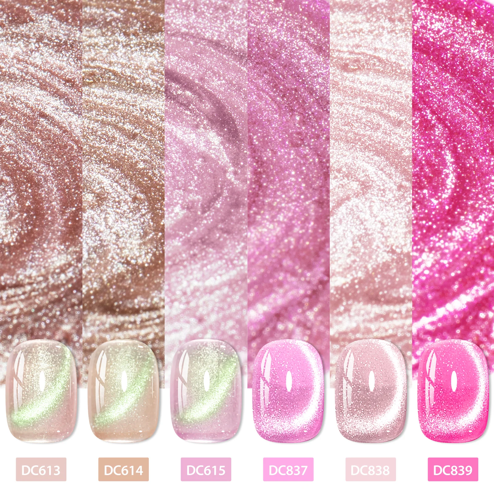 9 TEILE/SATZ Rosa Glitter Katze Magnetische Gel Nagellack Set Gelee Varnis Semi Permanent UV LED Gel Nail art Maniküre Kit mit Magnet