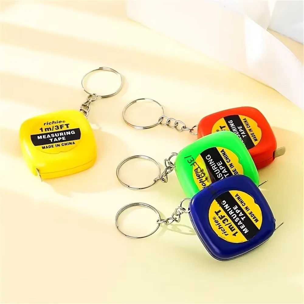 1pcs Mini Portable Sewing Tailor Fabric Ruler Retractable Soft Ruler with Keychain Measurer